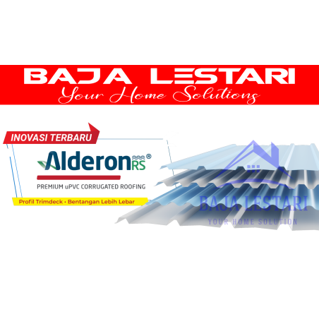 RS Trimdeck Putih - Atap uPVC Alderon Single Layer - Satu Lapis