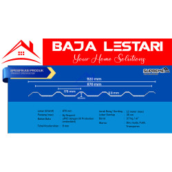 Putih - Atap uPVC Supreme Lite Double Layer 870