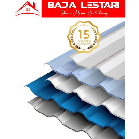 Putih - Atap uPVC Rooftuff Double Layer 870