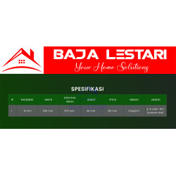 Biru Muda - Atap uPVC Rooftuff Double Layer 870