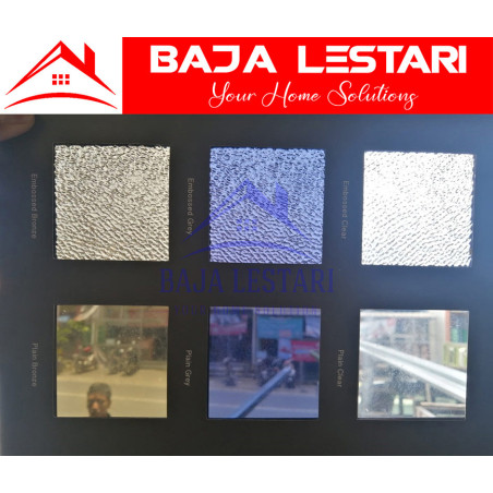 (1.2mm) Per Meter - Solarflat - Solartuff Solid 1.2mm - Atap Bening Polycarbonate