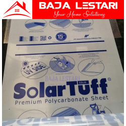 (1.2mm) Per Roll (50m) - Solarflat - Solartuff Solid 1.2mm - Atap Bening Polycarbonate